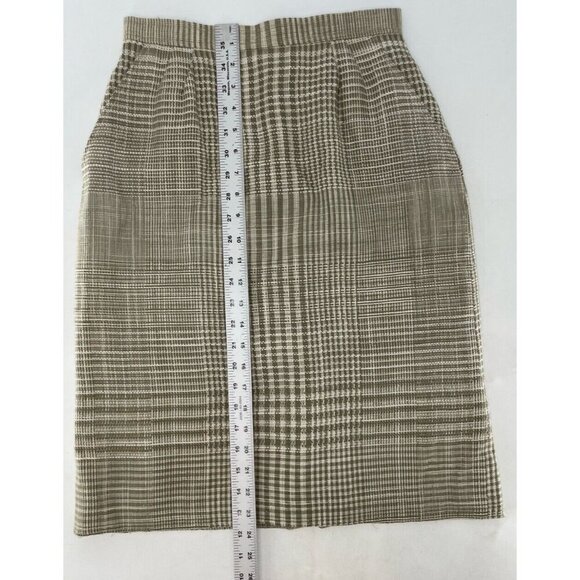 Vintage Evan Picone Plaid Textured‎ A-Line Skirt Union Label Made In USA Sz 8 - Picture 13 of 13